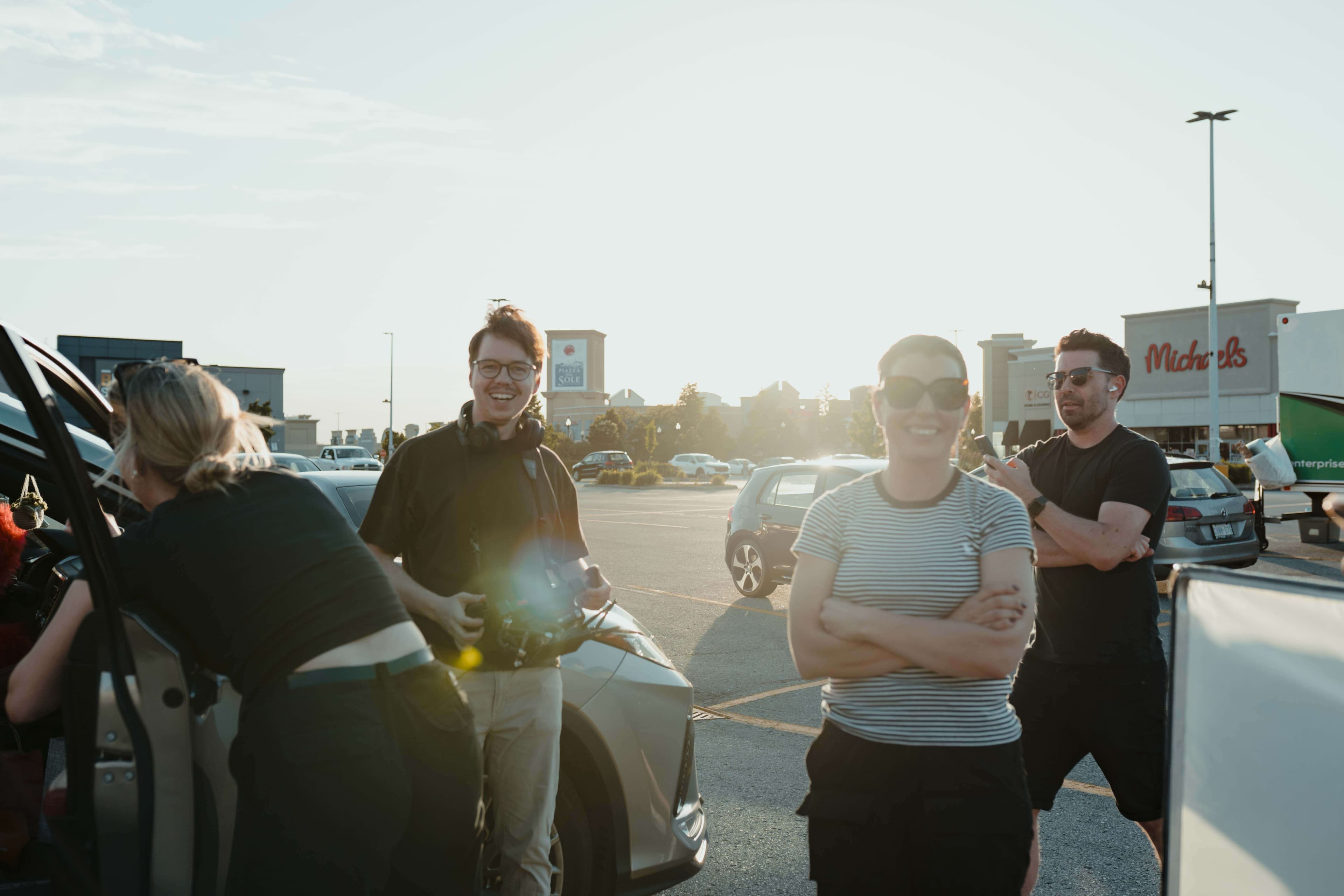 Martin Marko directing Sleep Country Accessories commercial, on set