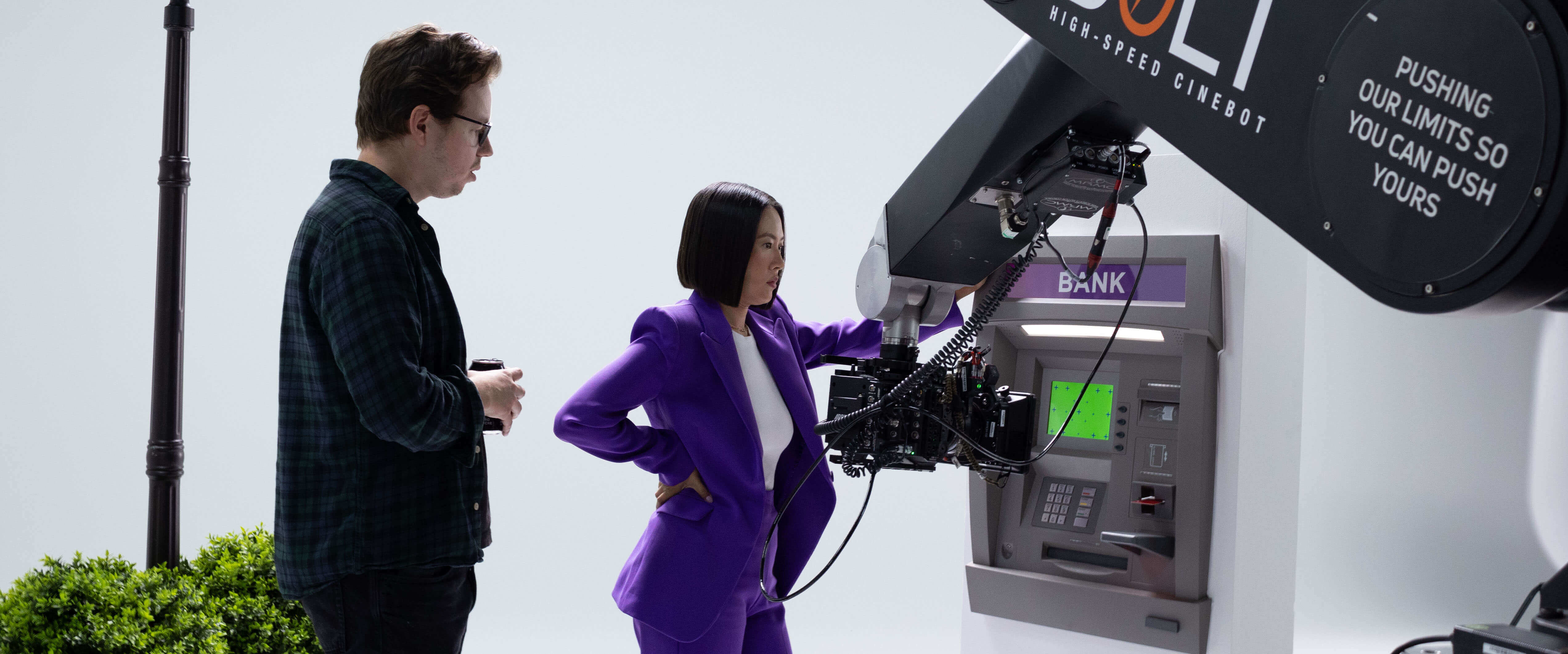 Behind the scenes production still from Entrust brand campaign